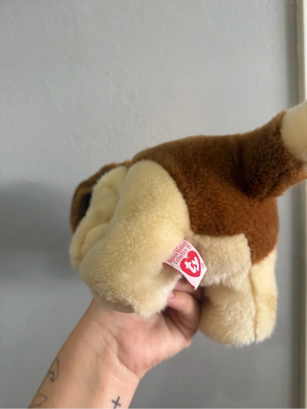 Ty Brown & Cream Plush Basset Hound Dog Toy